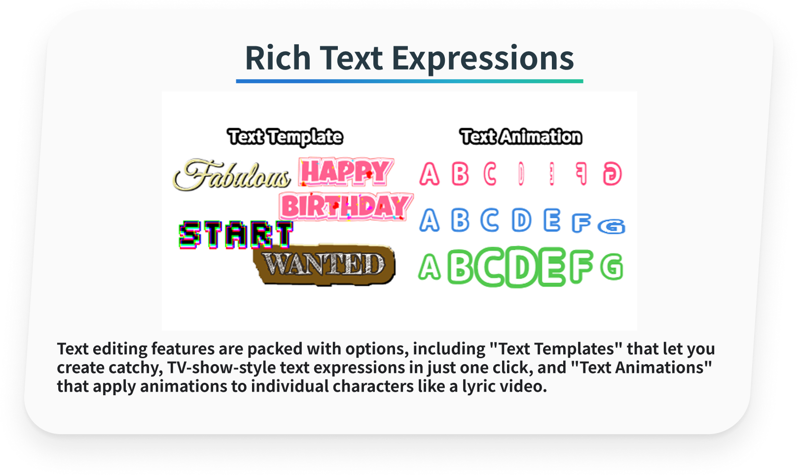 Rich Text Expressions